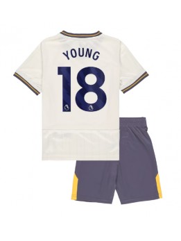 Everton Ashley Young #18 Ausweichtrikot für Kinder 2024-25 Kurzarm (+ Kurze Hosen)